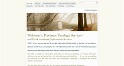 Desktop Screenshot of freelanceparalegal.co